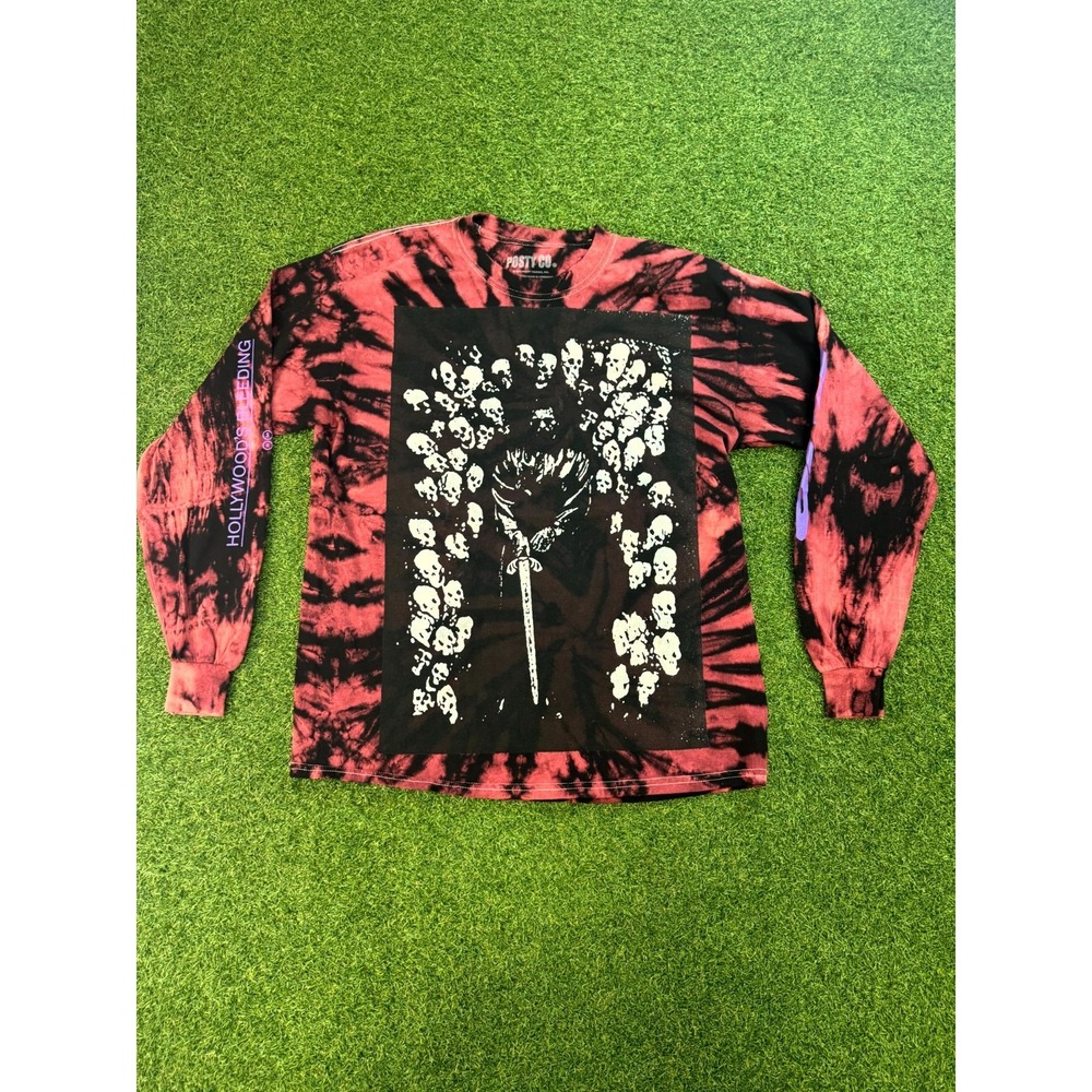 Post Malone Hollywoods Bleeding Tour Shirt Men Large Multi Tie Dye Graphic Print